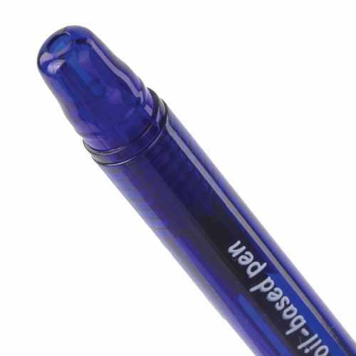 Ручка шариковая масляная BRAUBERG "Flight", корпус синий, линия письма 0,35 мм, синяя фото 5