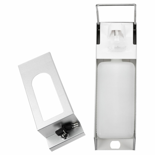Дозатор локтевой для антисептика и мыла LAIMA, 1 л, металлический, с замком фото 10