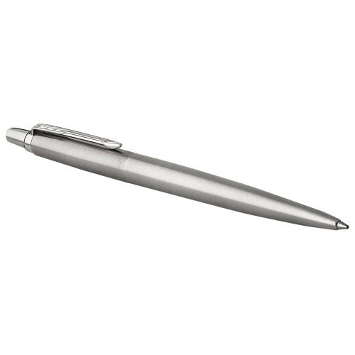 Ручка гелевая PARKER "Jotter Stainless Steel CT", корпус серебристый, черная фото 4