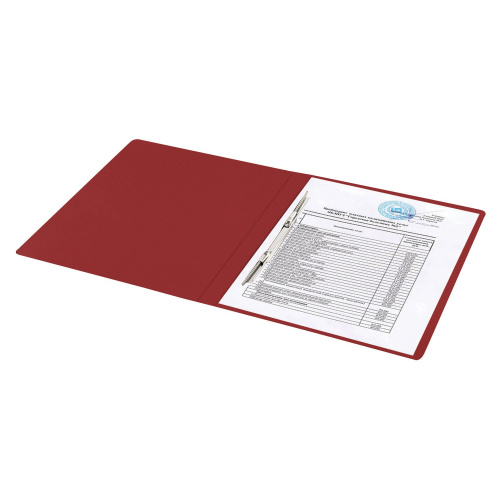 Папка с металлическим скоросшивателем BRAUBERG, стандарт, до 100 листов, 0,6 мм, красная фото 7