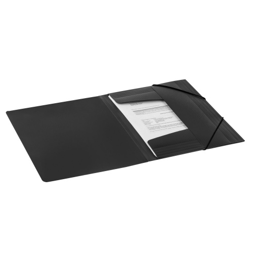 Папка на резинках BRAUBERG "Contract", до 300 листов, 0,5 мм, бизнес-класс, черная фото 3