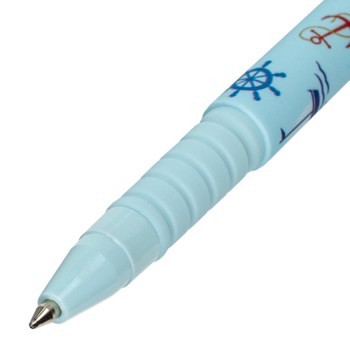Ручка шариковая BRAUBERG SOFT TOUCH GRIP "NAVY", мягкое покрытие, узел 0,7 мм, синяя фото 10