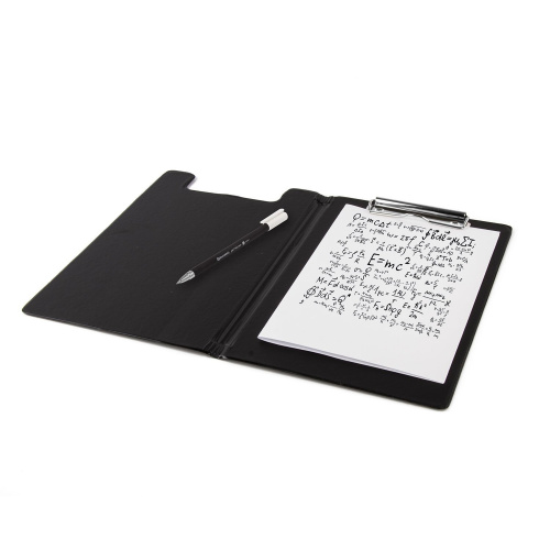 Папка-планшет BRAUBERG,  А5, с прижимом и крышкой, картон/ПВХ, черная фото 6