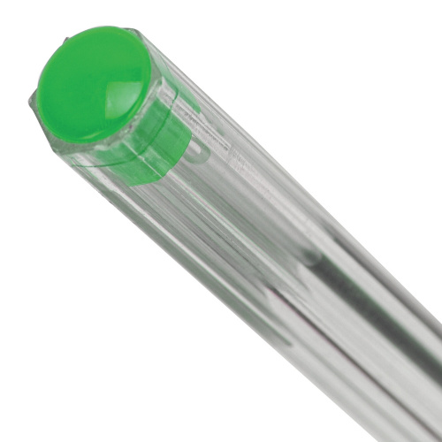 Ручка шариковая STAFF "Basic Budget BP-04", линия письма 0,5 мм, с штрихкодом, зеленая фото 6