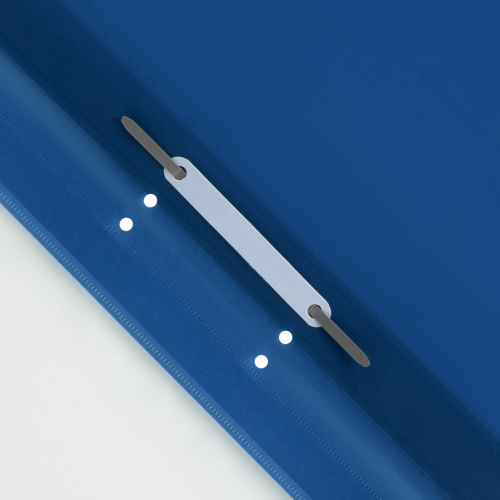 Скоросшиватель пластиковый с перфорацией STAFF, А4, 100/120 мкм, синий, 271719 фото 3