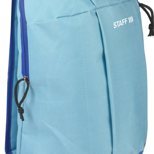 Рюкзак STAFF "AIR", 40х23х16 см, голубой с синими деталями фото 10