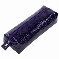 Пенал-косметичка BRAUBERG "Ultra purple", 20х6х4 см, крокодиловая кожа