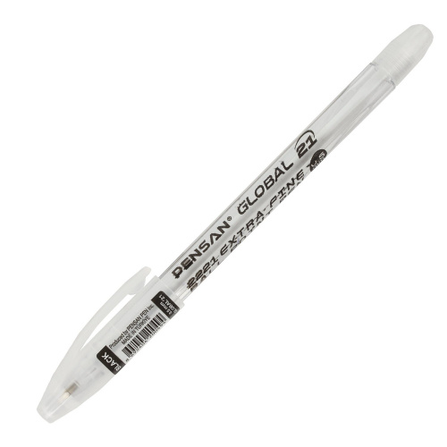 Ручка шариковая масляная PENSAN "Global-21", корпус прозрачный, линия письма 0,3 мм, черная фото 7