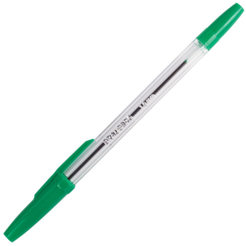 Ручка шариковая BRAUBERG "Line", корпус прозрачный, линия письма 0,5 мм, зеленая фото 4