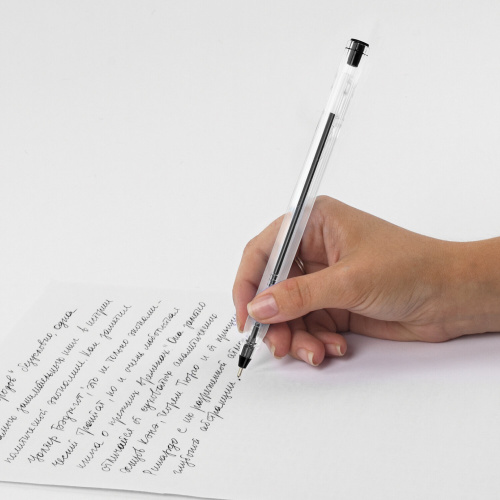 Ручка шариковая масляная PENSAN 2021, ЧЕРНАЯ, трехгранная, узел 1 мм, линия письма 0,8 мм, 2021/S50 фото 7