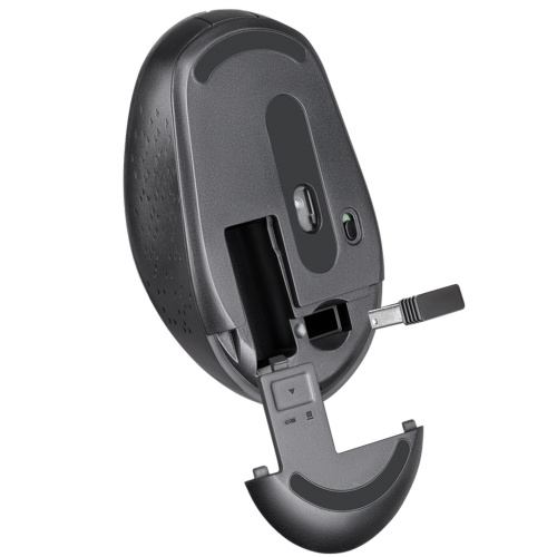 Мышь беспроводная DEFENDER Auris MB-027, USB, 3 кнопки + 1 колесо-кнопка, оптическая, серая, 52029 фото 4