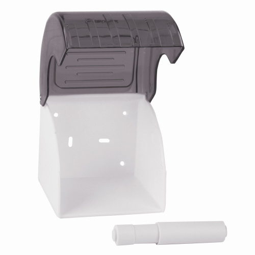 Диспенсер для бытовой туалетной бумаги LAIMA, тонированный серый фото 4