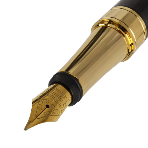 Ручка подарочная перьевая GALANT "LUDUS", корпус черный, детали золотистые, узел 0,8 мм фото 7