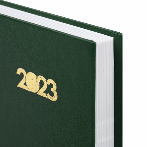 Ежедневник датированный на 2023 STAFF, 145х215 мм, А5, обложка бумвинил, зеленый фото 3