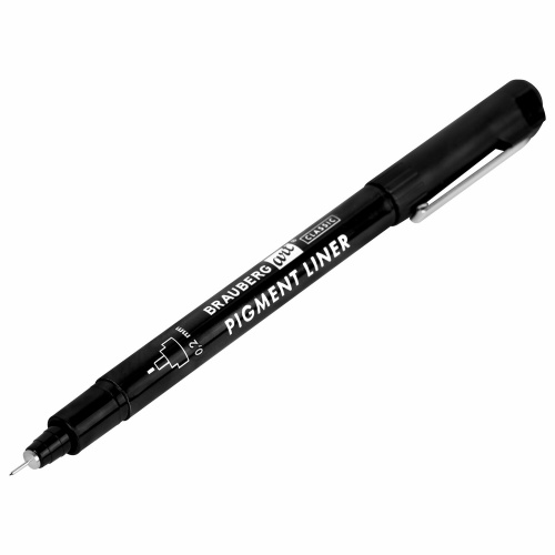 Капиллярные ручки линеры 6 шт. черные, 0,2/0,25/0,3/0,35/0,45/0,7 мм, BRAUBERG ART CLASSIC, 143942 фото 5