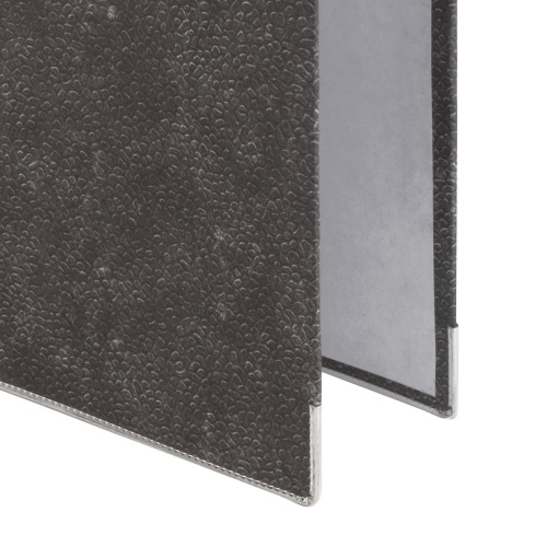 Папка-регистратор ОФИСБУРГ, 80 мм, усиленный корешок, мраморное покрытие, с уголком, черная фото 3