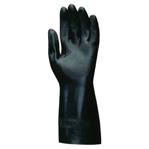 Перчатки латексно-неопреновые MAPA Technic/UltraNeo 420, хлопчатобумажные, размер 7 (S), черные фото 3