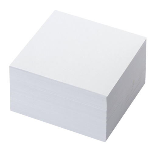 Блок для записей BRAUBERG, проклеенный, куб 8х8х4, белизна 90-92%, белый фото 2