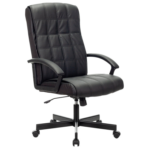 Кресло офисное BRABIX "Quadro EX-524", компактная упаковка, экокожа, черное