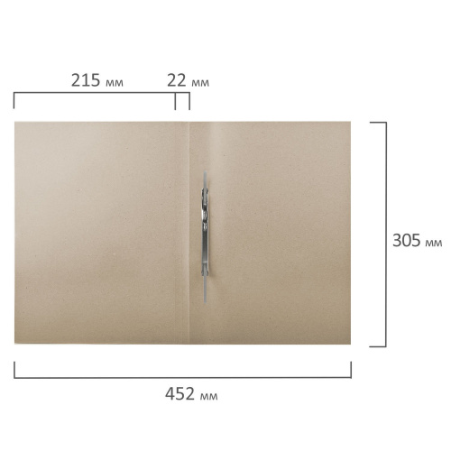 Скоросшиватель картонный мелованный ОФИСМАГ, гарантированная плотность 320 г/м2, белый, до 200 л фото 2