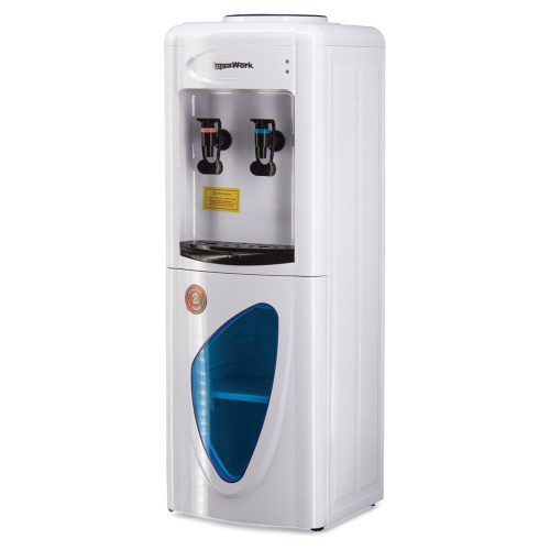 Кулер-водонагреватель AQUA WORK 0.7-LKR, напольный, шкаф, 2 крана, белый, без охлаждения фото 9