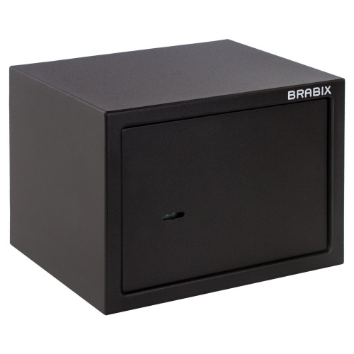 Сейф мебельный BRABIX "SF-230KL", 230х310х250 мм, ключевой замок, черный фото 3
