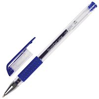 Ручка гелевая с грипом BRAUBERG "Number One", узел 0,5 мм, линия письма 0,35 мм, синяя