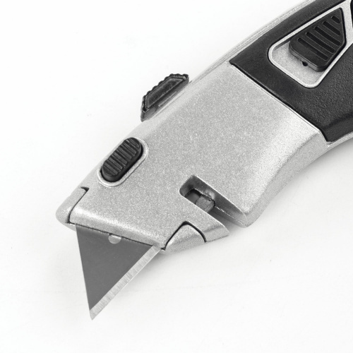 Нож универсальный мощный BRAUBERG "Professional", 4 лезвия в комплекте, автофиксатор, металл фото 8