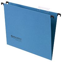 Подвесные папки BRAUBERG, А4, 350х245 мм, до 80 листов, 10 шт., синие, картон