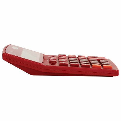 Калькулятор настольный BRAUBERG, 206x155 мм, 12 разрядов, двойное питание, бордовый фото 6