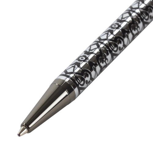 Ручка подарочная шариковая GALANT "Locarno", корпус серебристый с черным, синяя фото 9