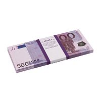 Деньги шуточные ФИЛЬКИНА ГРАМОТА "500 евро", упаковка с европодвесом