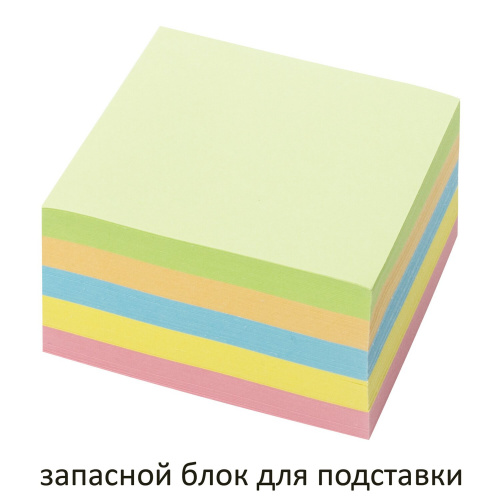 Блок для записей ОФИСМАГ, непроклеенный, куб 9х9х5 см, цветной фото 4