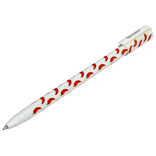 Ручка шариковая BRAUBERG SOFT TOUCH STICK "CHILI PEPPER", мягкое покрытие, узел 0,7 мм, синяя фото 7