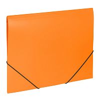 Папка на резинках BRAUBERG "Office", до 300 листов, 500 мкм, оранжевая