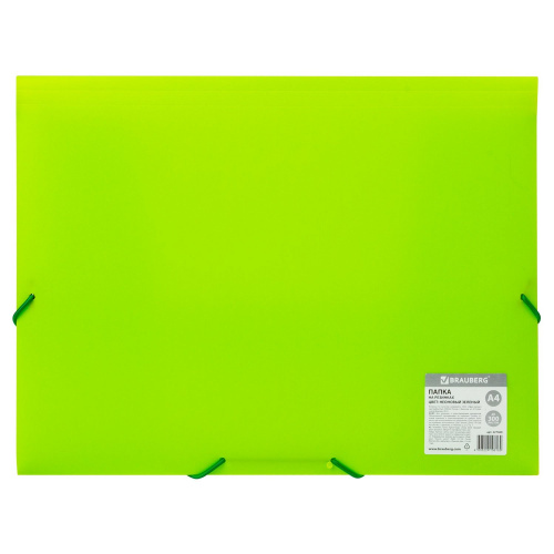 Папка на резинках BRAUBERG "Neon", до 300 листов, 0,5 мм, неоновая, зеленая фото 8