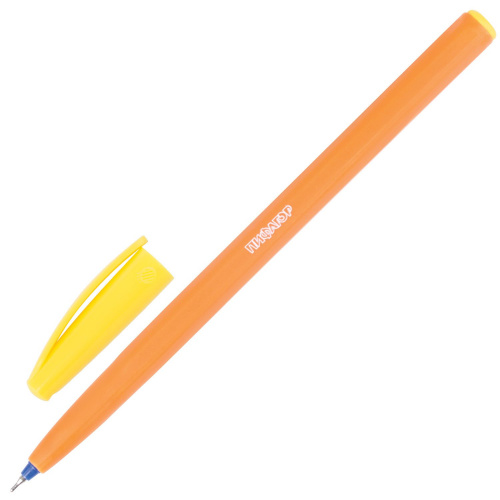 Ручка шариковая масляная ПИФАГОР, безопасный корпус ассорти, линия письма 0,3 мм, синяя фото 9