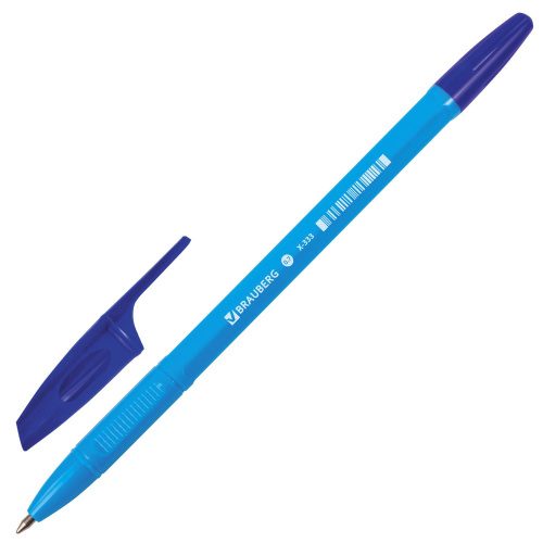 Ручка шариковая BRAUBERG "X-333" NEON SOLID, корпус ассорти, линия письма 0,35 мм, синяя фото 7