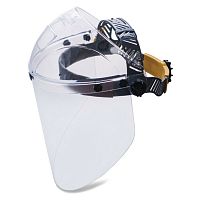 Щиток защитный лицевой РОСОМЗ НБТ2 Визион Titan, 220х385 мм, толщиной 2мм, ударопрочный козырек