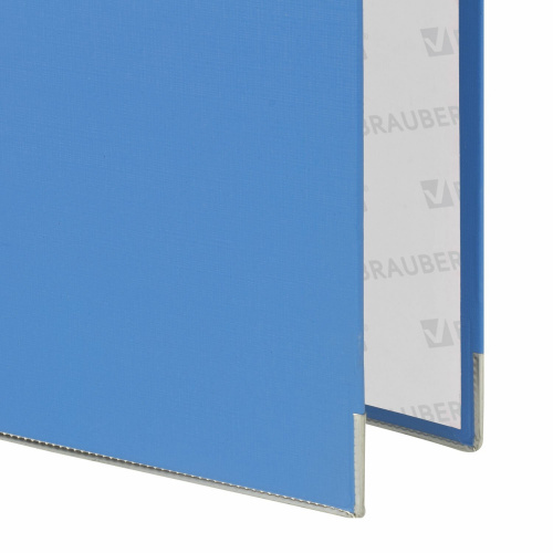 Папка-регистратор BRAUBERG, покрытие из ПВХ, 80 мм, с уголком, голубая фото 6