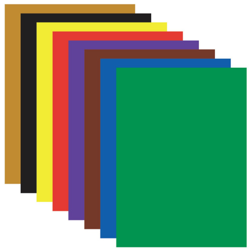 Цветная бумага ЮНЛАНДИЯ, А4, мелованная, глянцевая, 8 л., 8 цв., на скобе, 200х280 мм фото 3