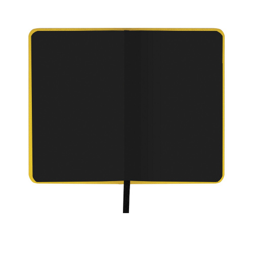 Блокнот МАЛЫЙ ФОРМАТ (100x150 мм) А6, BRAUBERG "Metropolis Mix", под кожу, 80 л., клетка, желтый фото 2