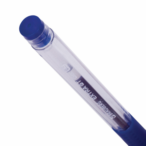 Ручка гелевая с грипом BRAUBERG "EXTRA GT NEEDLE", СИНЯЯ, игольчатый узел 0,5 мм, линия 0,35 мм, 143916 фото 8