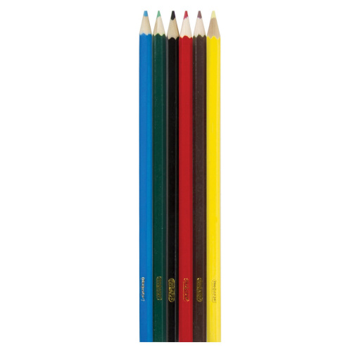 Карандаши цветные ПИФАГОР "ЭНИКИ-БЕНИКИ", 6 цветов, классические заточенные фото 5