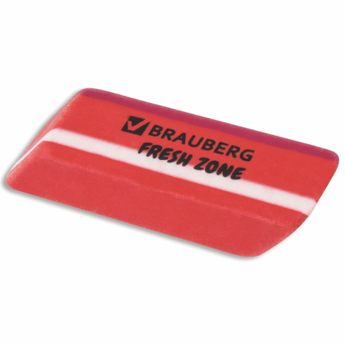 Ластик большой BRAUBERG "Fresh Zone", 60х18х12 мм, цвет ассорти, прямоугольный, скошенный фото 8