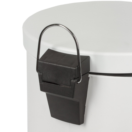 Ведро-контейнер для мусора с педалью LAIMA "Classic", 20 л, белое, металл, со съемным ведром фото 5