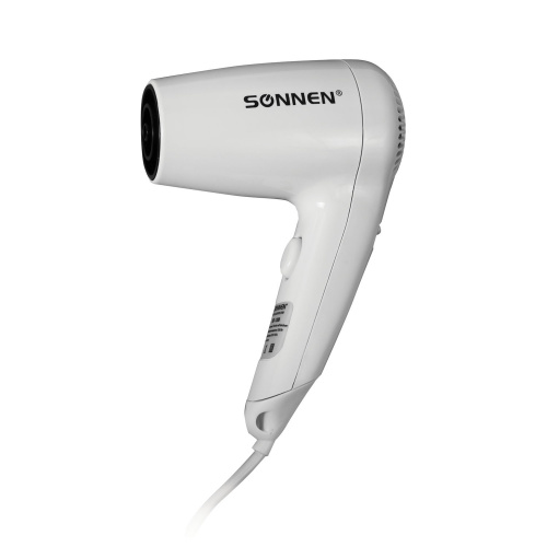 Фен для волос настенный SONNEN HD-1288, 1200 Вт, пластиковый корпус, 2 скорости, белый фото 9