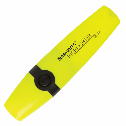 Текстовыделитель BRAUBERG "DELTA", линия 1-5 мм, желтый фото 7