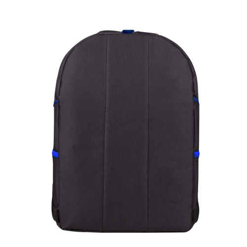 Рюкзак STAFF TRIP, 40x27x15,5 см, универсальный, 2 кармана, черный с синими деталями фото 8