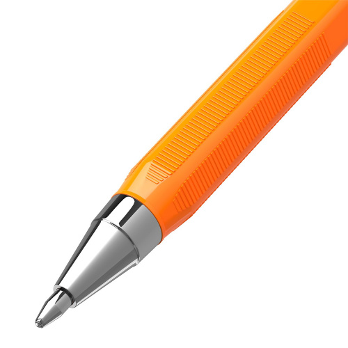 Ручка шариковая BRAUBERG "M-500 ORANGE", корпус оранжевый, линия письма 0,35 мм, черная фото 9